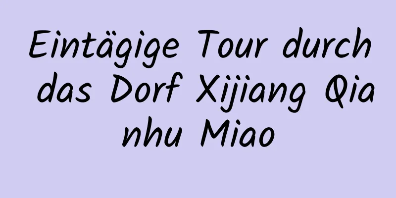 Eintägige Tour durch das Dorf Xijiang Qianhu Miao