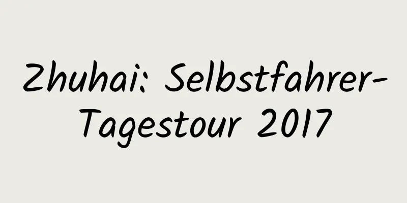 Zhuhai: Selbstfahrer-Tagestour 2017