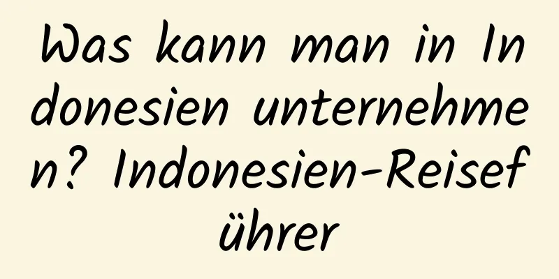 Was kann man in Indonesien unternehmen? Indonesien-Reiseführer