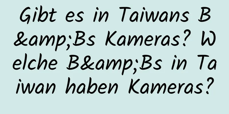 Gibt es in Taiwans B&Bs Kameras? Welche B&Bs in Taiwan haben Kameras?