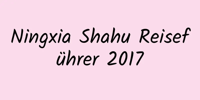 Ningxia Shahu Reiseführer 2017