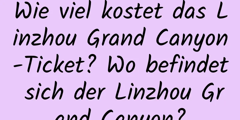 Wie viel kostet das Linzhou Grand Canyon-Ticket? Wo befindet sich der Linzhou Grand Canyon?