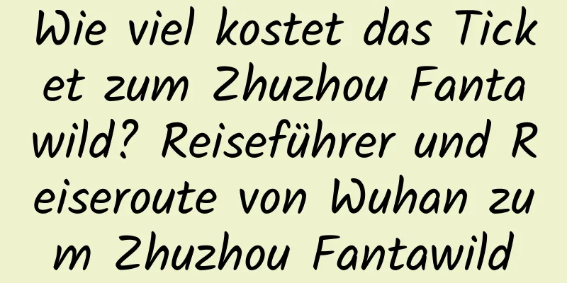 Wie viel kostet das Ticket zum Zhuzhou Fantawild? Reiseführer und Reiseroute von Wuhan zum Zhuzhou Fantawild