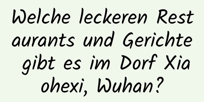 Welche leckeren Restaurants und Gerichte gibt es im Dorf Xiaohexi, Wuhan?