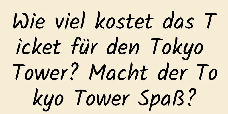 Wie viel kostet das Ticket für den Tokyo Tower? Macht der Tokyo Tower Spaß?