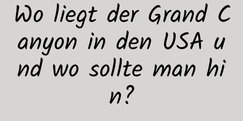 Wo liegt der Grand Canyon in den USA und wo sollte man hin?