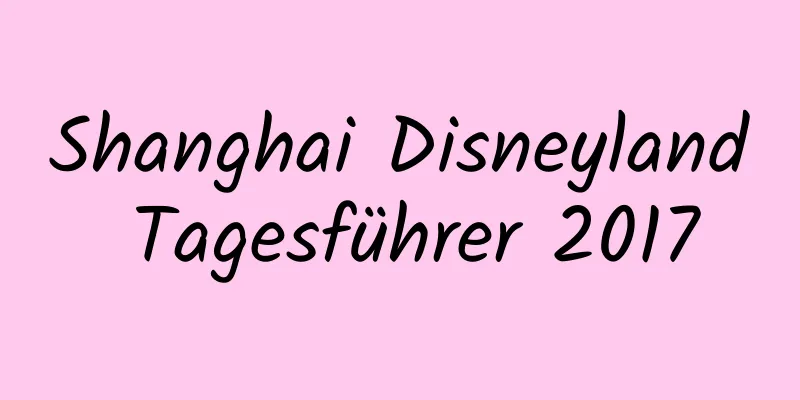 Shanghai Disneyland Tagesführer 2017