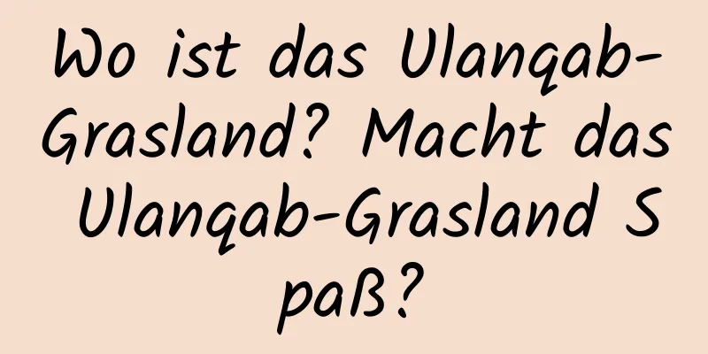 Wo ist das Ulanqab-Grasland? Macht das Ulanqab-Grasland Spaß?