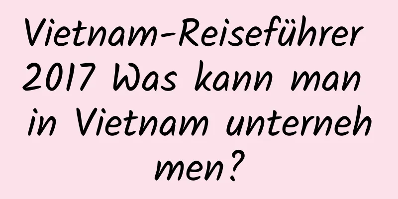 Vietnam-Reiseführer 2017 Was kann man in Vietnam unternehmen?