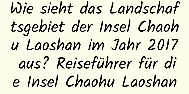 Wie sieht das Landschaftsgebiet der Insel Chaohu Laoshan im Jahr 2017 aus? Reiseführer für die Insel Chaohu Laoshan