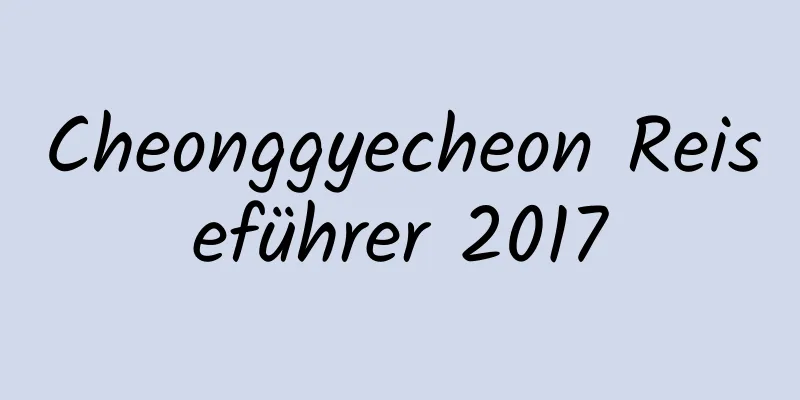 Cheonggyecheon Reiseführer 2017