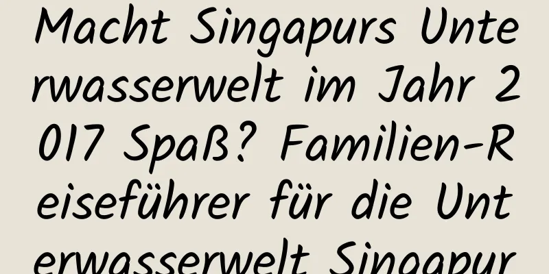 Macht Singapurs Unterwasserwelt im Jahr 2017 Spaß? Familien-Reiseführer für die Unterwasserwelt Singapur