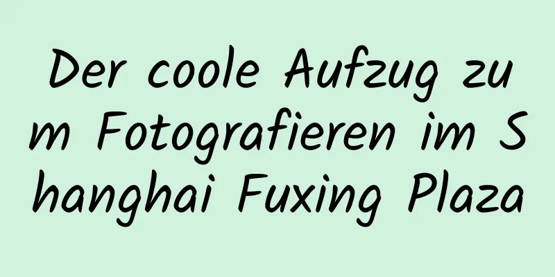 Der coole Aufzug zum Fotografieren im Shanghai Fuxing Plaza