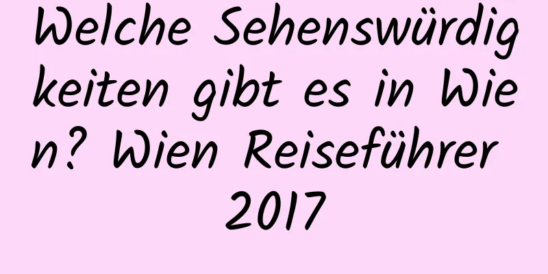 Welche Sehenswürdigkeiten gibt es in Wien? Wien Reiseführer 2017