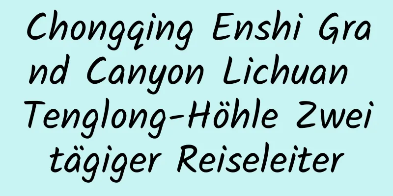 Chongqing Enshi Grand Canyon Lichuan Tenglong-Höhle Zweitägiger Reiseleiter