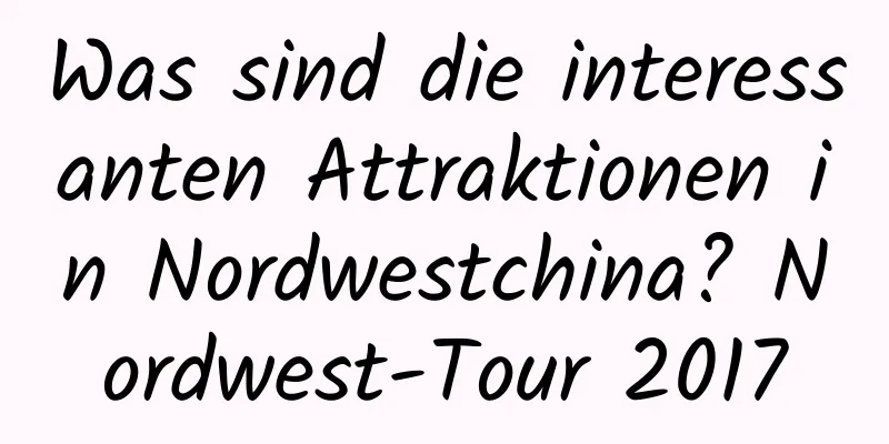 Was sind die interessanten Attraktionen in Nordwestchina? Nordwest-Tour 2017