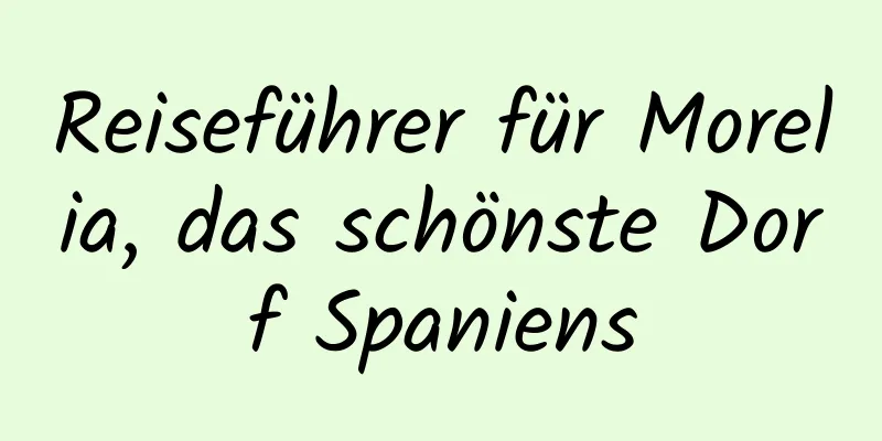 Reiseführer für Morelia, das schönste Dorf Spaniens