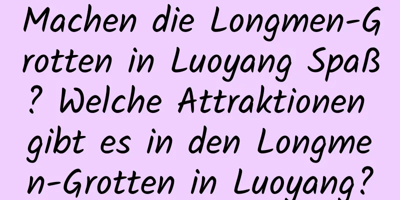 Machen die Longmen-Grotten in Luoyang Spaß? Welche Attraktionen gibt es in den Longmen-Grotten in Luoyang?