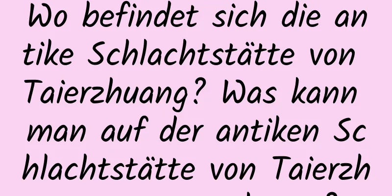 Wo befindet sich die antike Schlachtstätte von Taierzhuang? Was kann man auf der antiken Schlachtstätte von Taierzhuang unternehmen?