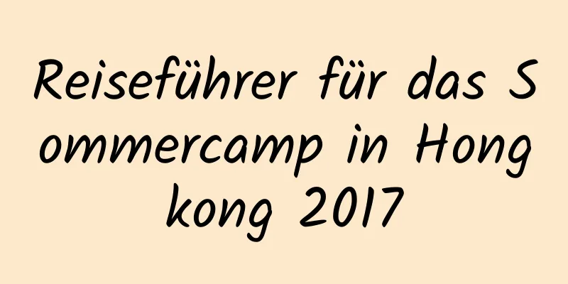 Reiseführer für das Sommercamp in Hongkong 2017