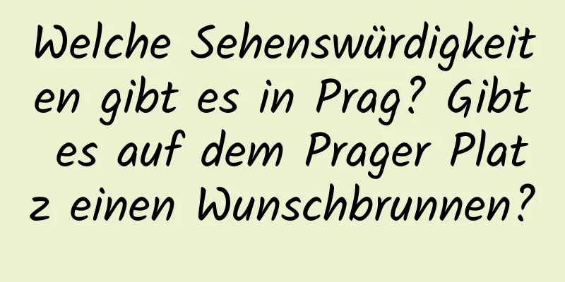 Welche Sehenswürdigkeiten gibt es in Prag? Gibt es auf dem Prager Platz einen Wunschbrunnen?