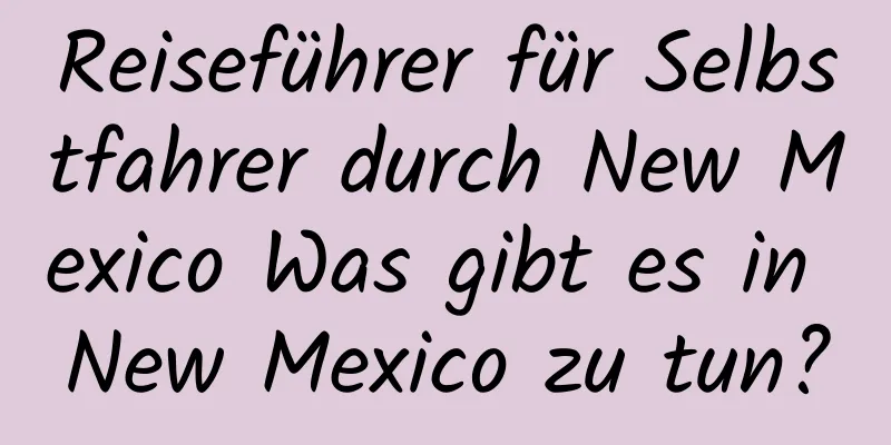 Reiseführer für Selbstfahrer durch New Mexico Was gibt es in New Mexico zu tun?