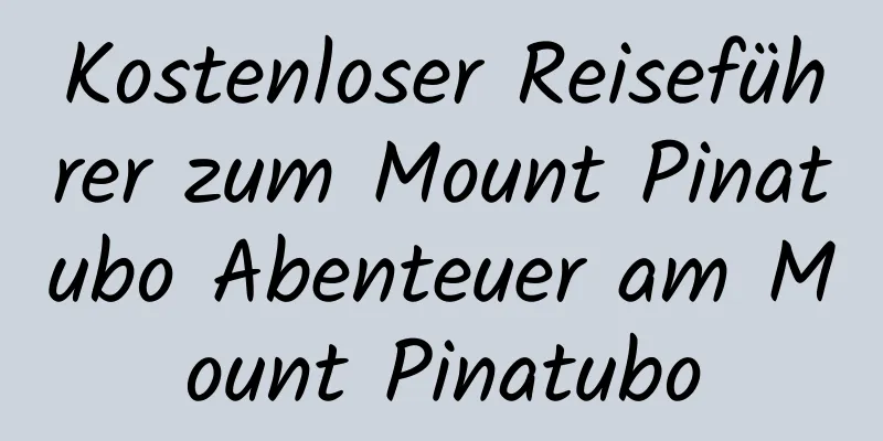 Kostenloser Reiseführer zum Mount Pinatubo Abenteuer am Mount Pinatubo