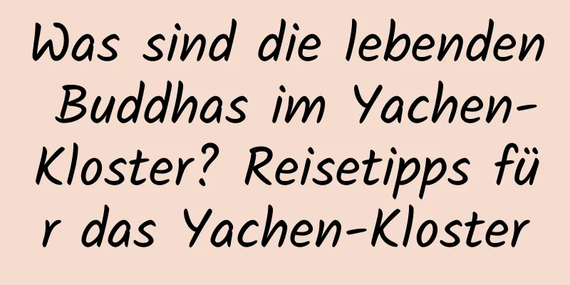 Was sind die lebenden Buddhas im Yachen-Kloster? Reisetipps für das Yachen-Kloster