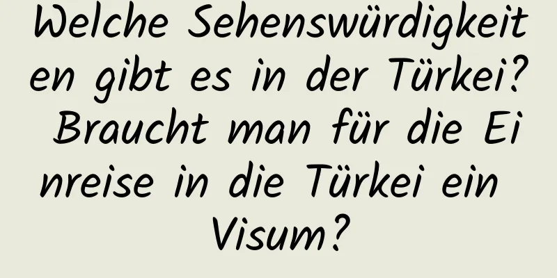 Welche Sehenswürdigkeiten gibt es in der Türkei? Braucht man für die Einreise in die Türkei ein Visum?