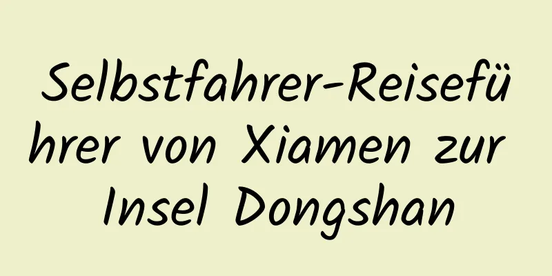 Selbstfahrer-Reiseführer von Xiamen zur Insel Dongshan