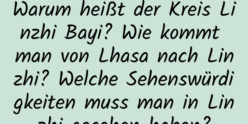 Warum heißt der Kreis Linzhi Bayi? Wie kommt man von Lhasa nach Linzhi? Welche Sehenswürdigkeiten muss man in Linzhi gesehen haben?