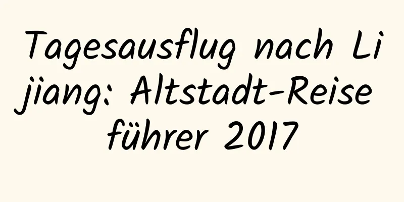 Tagesausflug nach Lijiang: Altstadt-Reiseführer 2017