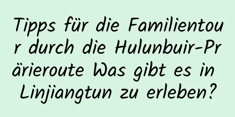 Tipps für die Familientour durch die Hulunbuir-Prärieroute Was gibt es in Linjiangtun zu erleben?