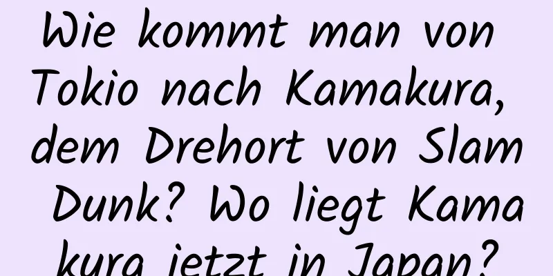 Wie kommt man von Tokio nach Kamakura, dem Drehort von Slam Dunk? Wo liegt Kamakura jetzt in Japan?