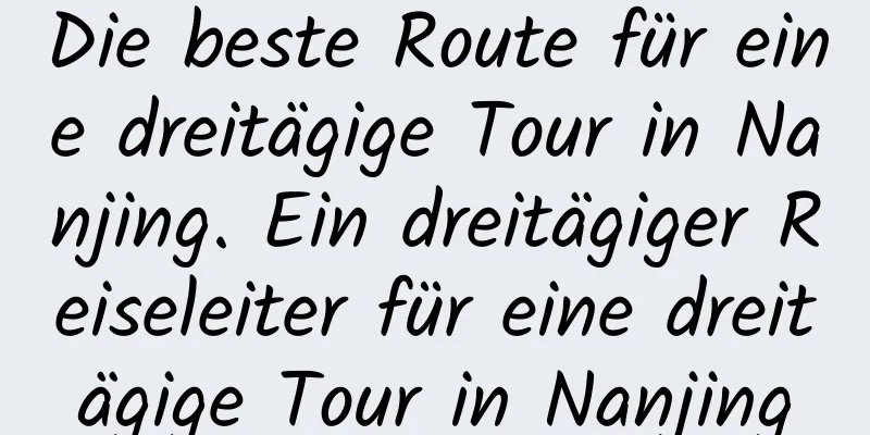 Die beste Route für eine dreitägige Tour in Nanjing. Ein dreitägiger Reiseleiter für eine dreitägige Tour in Nanjing