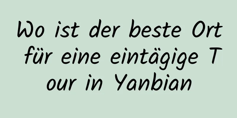 Wo ist der beste Ort für eine eintägige Tour in Yanbian