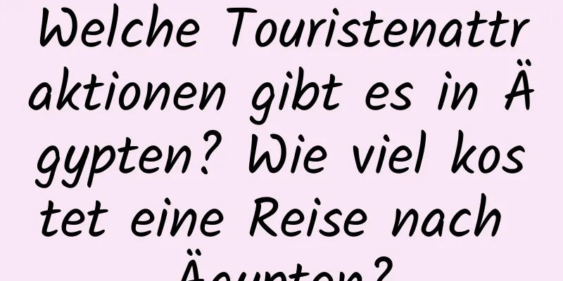 Welche Touristenattraktionen gibt es in Ägypten? Wie viel kostet eine Reise nach Ägypten?