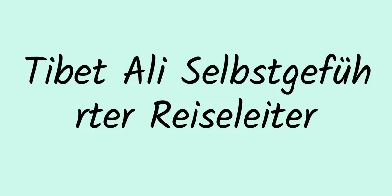 Tibet Ali Selbstgeführter Reiseleiter