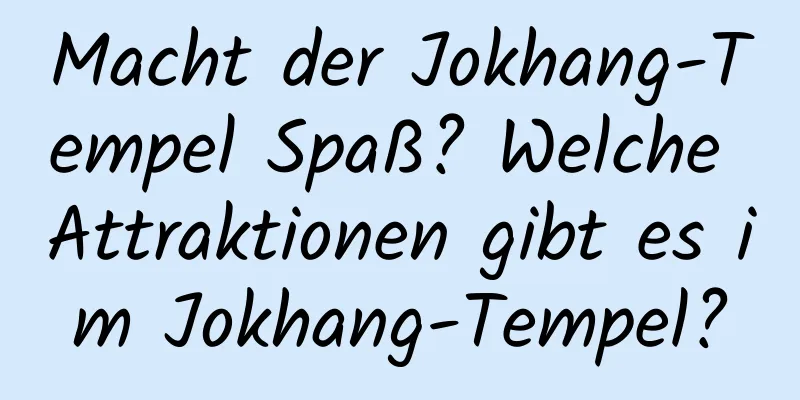 Macht der Jokhang-Tempel Spaß? Welche Attraktionen gibt es im Jokhang-Tempel?