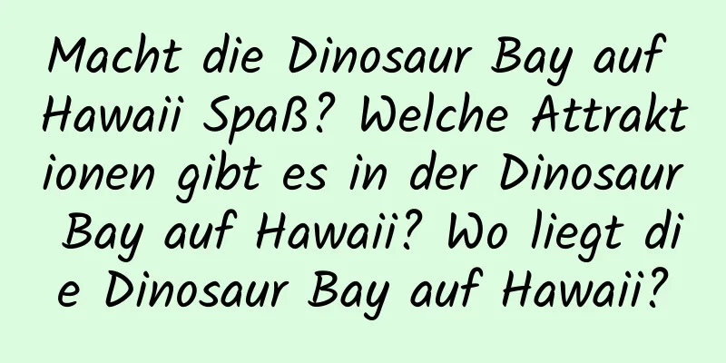 Macht die Dinosaur Bay auf Hawaii Spaß? Welche Attraktionen gibt es in der Dinosaur Bay auf Hawaii? Wo liegt die Dinosaur Bay auf Hawaii?