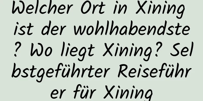 Welcher Ort in Xining ist der wohlhabendste? Wo liegt Xining? Selbstgeführter Reiseführer für Xining