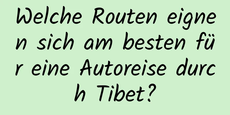 Welche Routen eignen sich am besten für eine Autoreise durch Tibet?