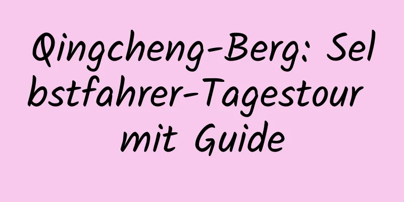 Qingcheng-Berg: Selbstfahrer-Tagestour mit Guide