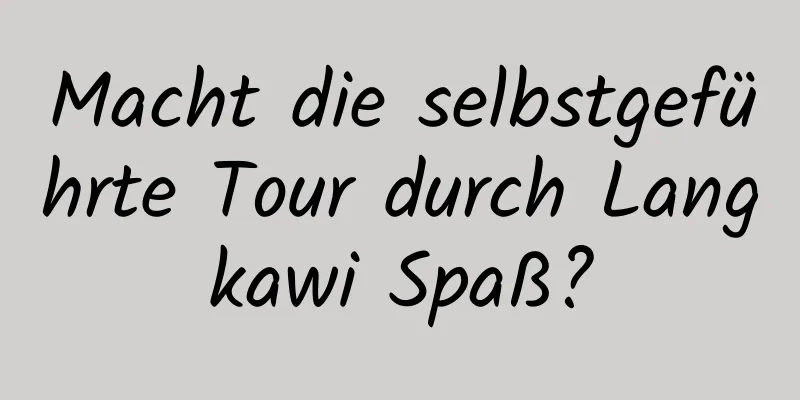 Macht die selbstgeführte Tour durch Langkawi Spaß?