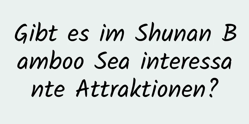 Gibt es im Shunan Bamboo Sea interessante Attraktionen?