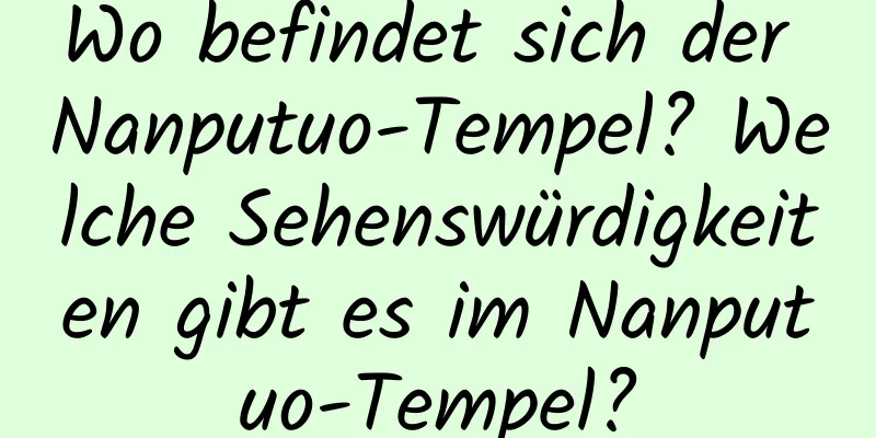 Wo befindet sich der Nanputuo-Tempel? Welche Sehenswürdigkeiten gibt es im Nanputuo-Tempel?