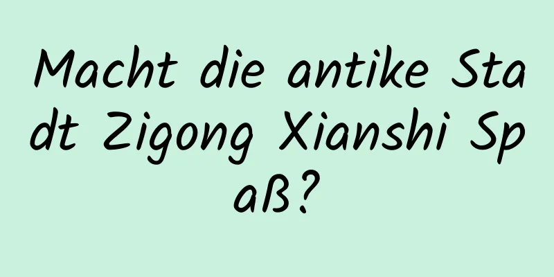 Macht die antike Stadt Zigong Xianshi Spaß?