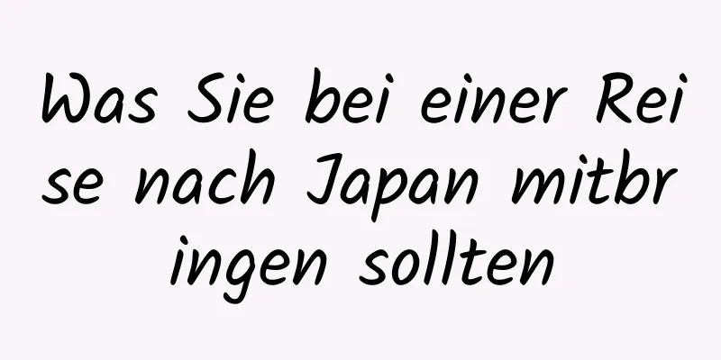 Was Sie bei einer Reise nach Japan mitbringen sollten