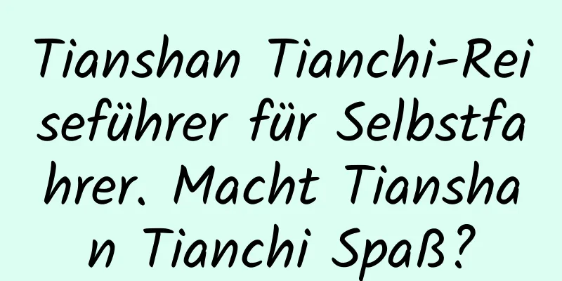 Tianshan Tianchi-Reiseführer für Selbstfahrer. Macht Tianshan Tianchi Spaß?