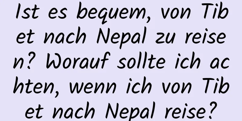 Ist es bequem, von Tibet nach Nepal zu reisen? Worauf sollte ich achten, wenn ich von Tibet nach Nepal reise?